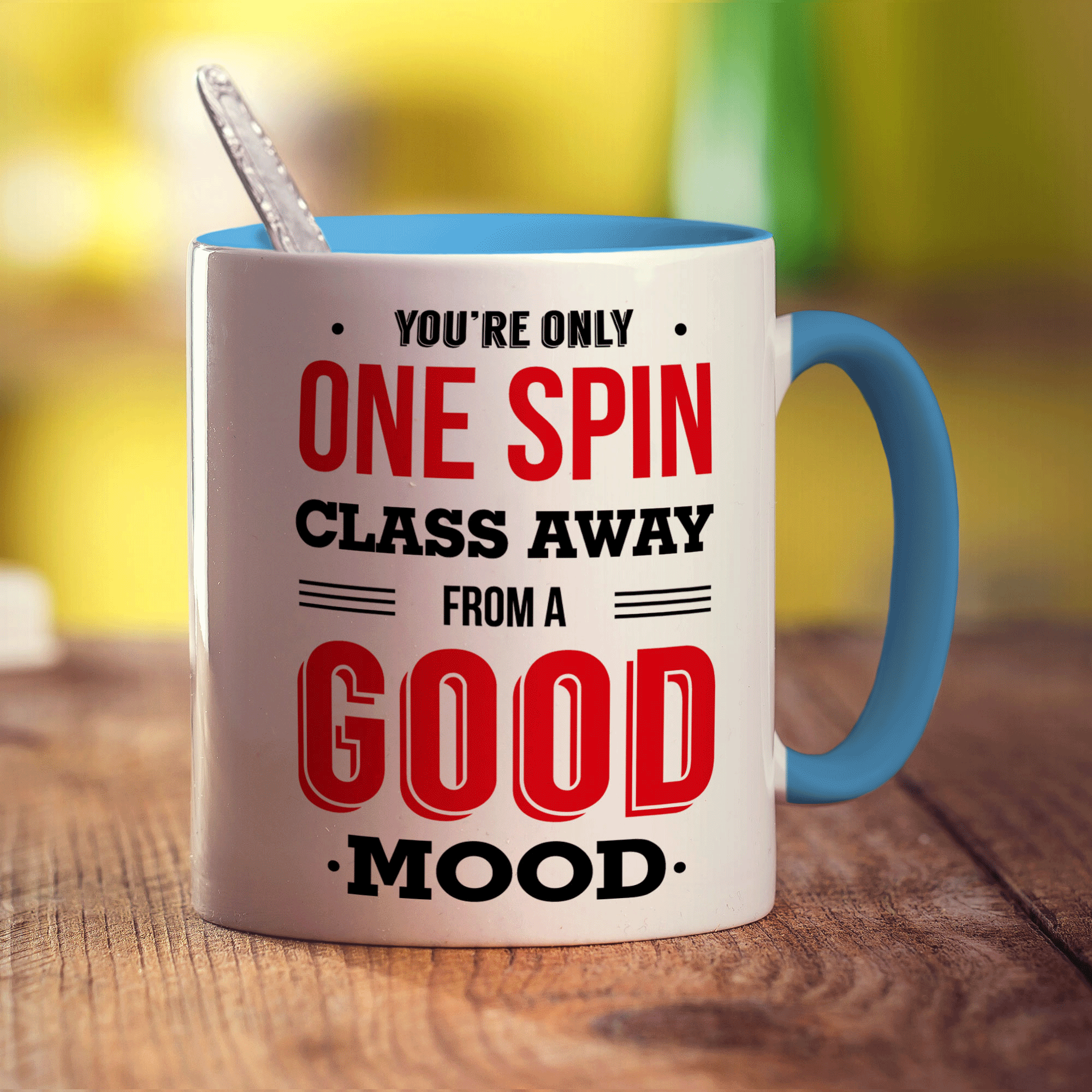 You're Only One Spin Class Away from a Good Mood Mug - Standard 330ml (11oz) / Blue