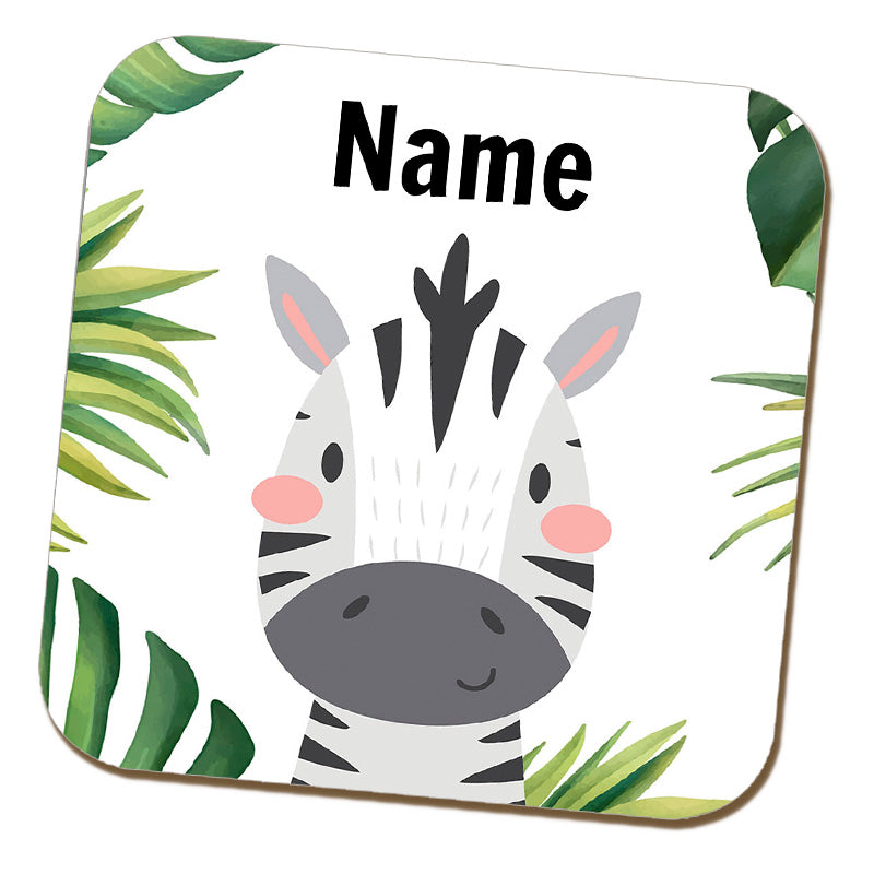 Zebra Name Coaster