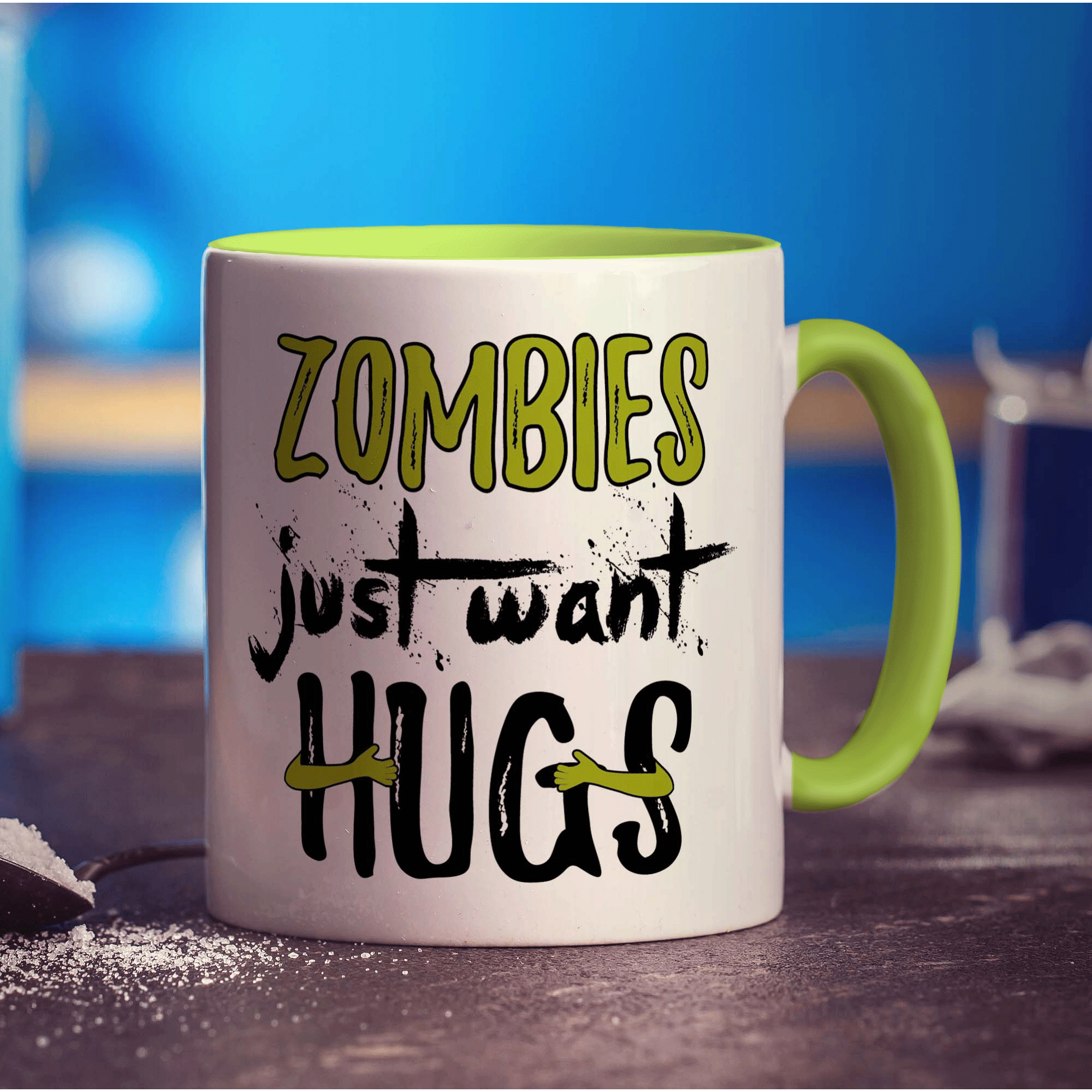 Zombies Just Want Hugs Mug